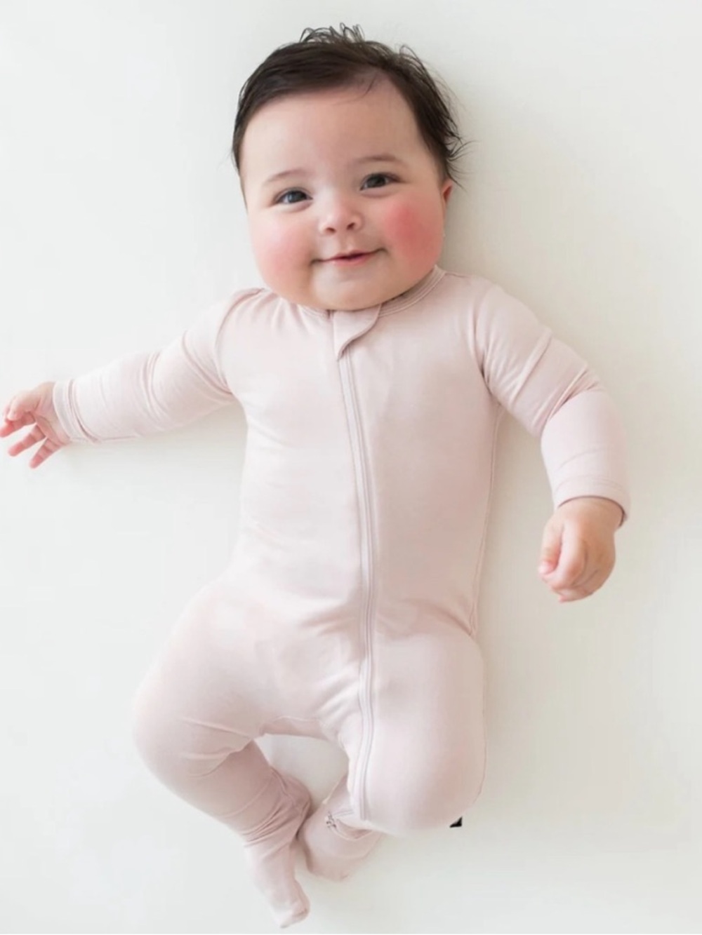 Kyte BABY Pale Pink Zipper Footed One-Piece